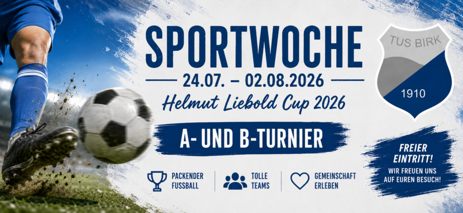 Sportwoche 2026 – Helmut Liebold Cup startet am 24. Juli